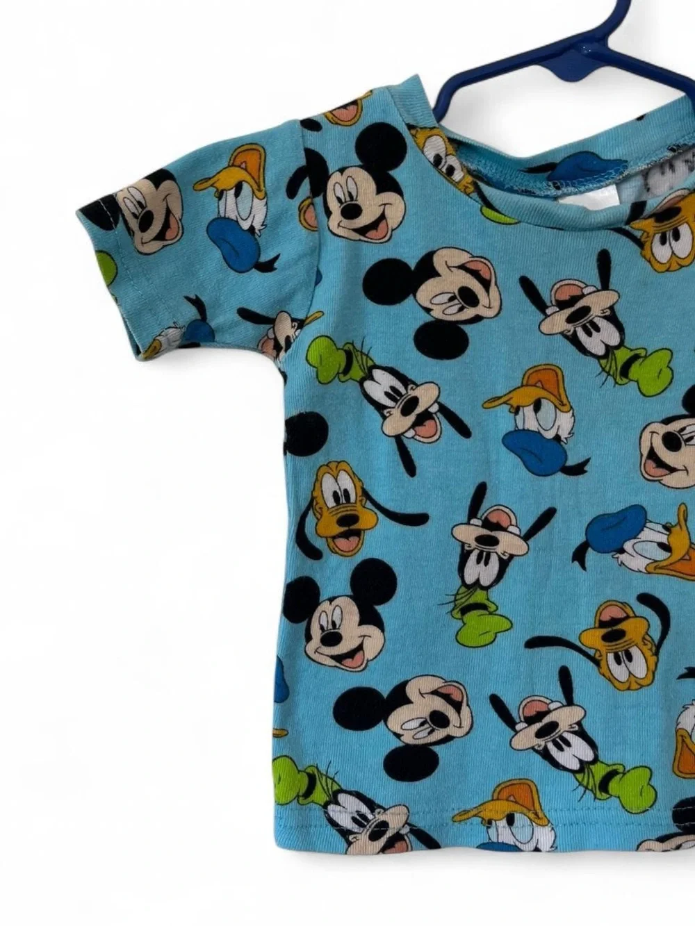 Toddler 3T Disney Unisex Short Sleeve Pajama Top Mickey Mouse Donald Duck Goofy